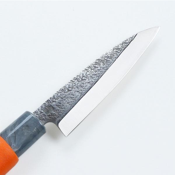 万能包丁 片刃 105mm V金10号 槌目仕上げ PVCグリップ 日本製