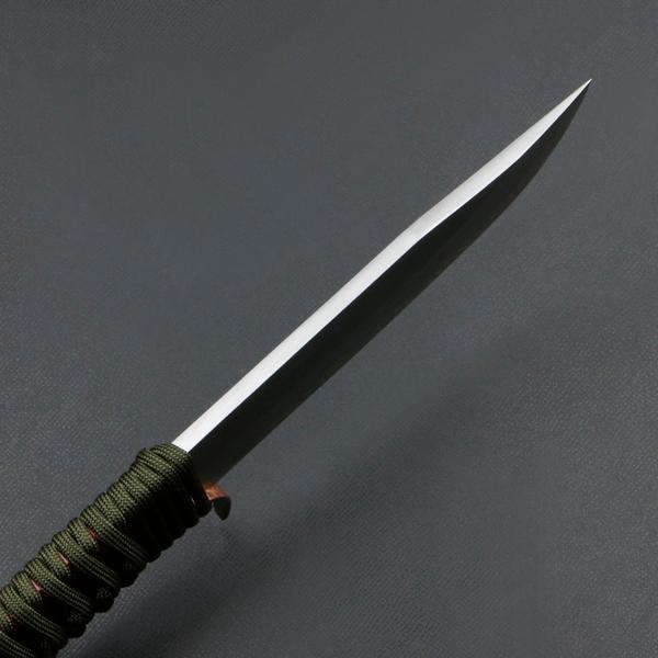 名入れ可能 雲流 青紙鋼 アウトドア用ナイフ 135mm ダマスカス ロープ巻柄