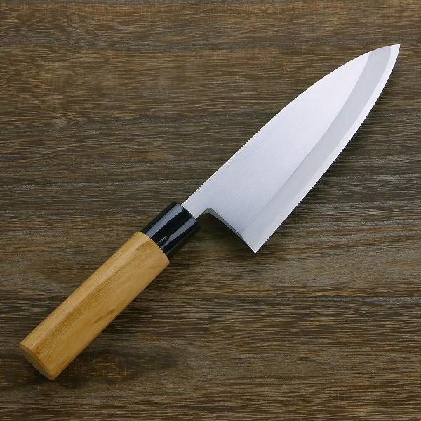 日本未発売 出刃包丁 片刃 165mm 青紙2号 鋼付 桜柄 日本製 和包丁 出刃包丁 片刃 165mm 青紙2号 鋼付 桜柄(出刃 捌き包丁 日本製)