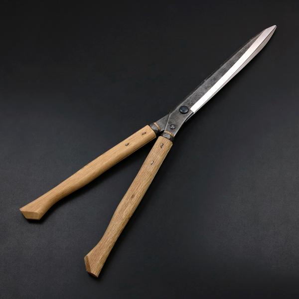 刈込鋏 佐保 鍛接火造 止型 白紙鋼 1尺 革ケース付き 剪定