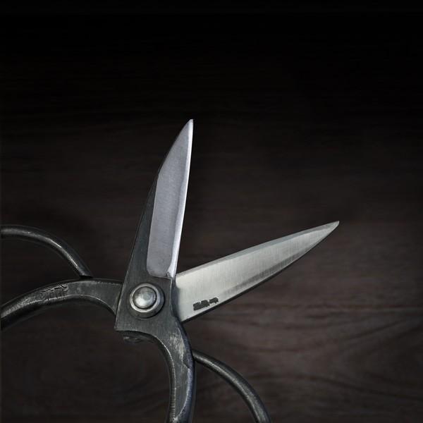 佐保 植木屋鋏 東北型 2寸8分刃 青紙鋼 カシメ止め 総手造り鍛造品