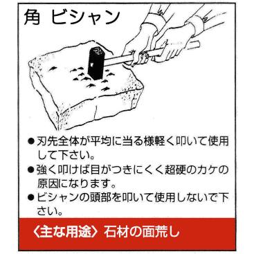 三木技研 特製 角ビシャン 36刃×64刃 338 両刃 柄なし_1