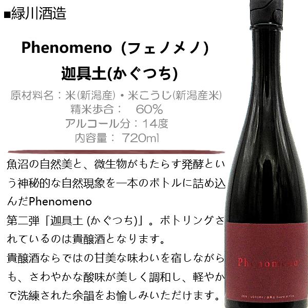 日本酒 Phenomeno （フェノメノ）迦具土 (かぐつち) 720ml / 緑川酒造