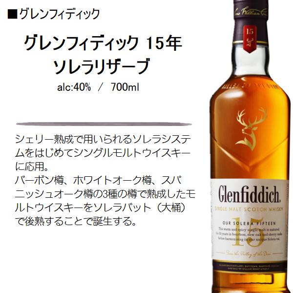 グレンフィディック ウイスキー 15年 ソレラリザーブ 40% / 700ml 並行