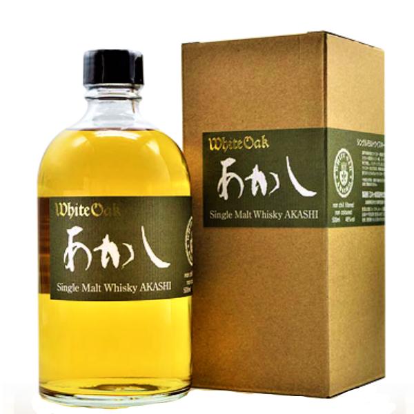 お礼や感謝伝えるプチギフト ウイスキー ホワイトオーク シングルモルト あかし 500ml 〈専用化粧箱 まるふじ T-070 マススレ糸付 5号