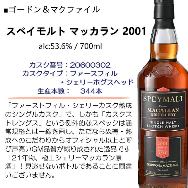 限定品】ウイスキー マッカラン 2001 21年 ［SPEYMALT FROM MACALLAN