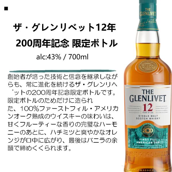 ザ・グレンリベット（THE GLENLIVET） ウイスキー 12年 200周年記念