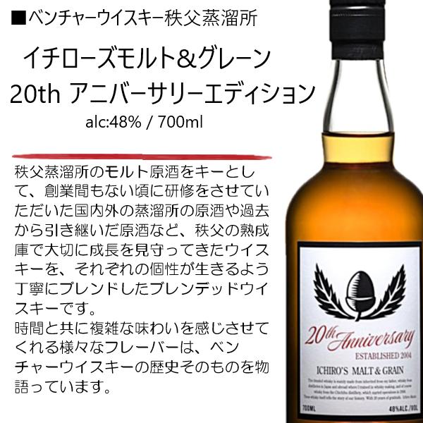 【新品未開封】イチローズモルト20th 2本 イチローズモルト 【2本セット】イチローズモルト &グレーン 20th