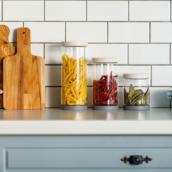 上下どちらからも開けられるキャニスター！ 補充改革 S【保存容器