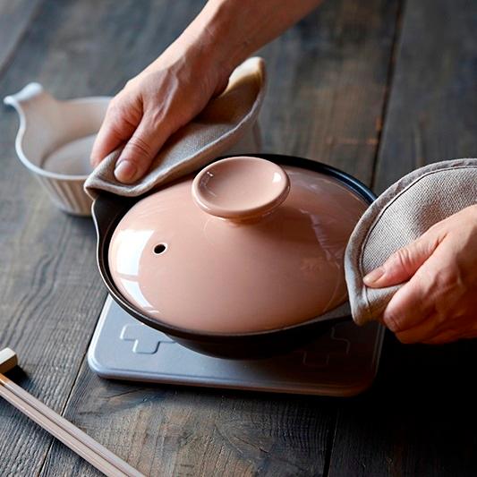 土鍋 SUPER LIGHT CLAYPOT（超軽量土鍋）6.5号 卓上 陶器 オーブン 電子レンジ ハロゲンヒーター 鍋料理 IH調理器 ガスレンジ 軽量 IH対応の画像
