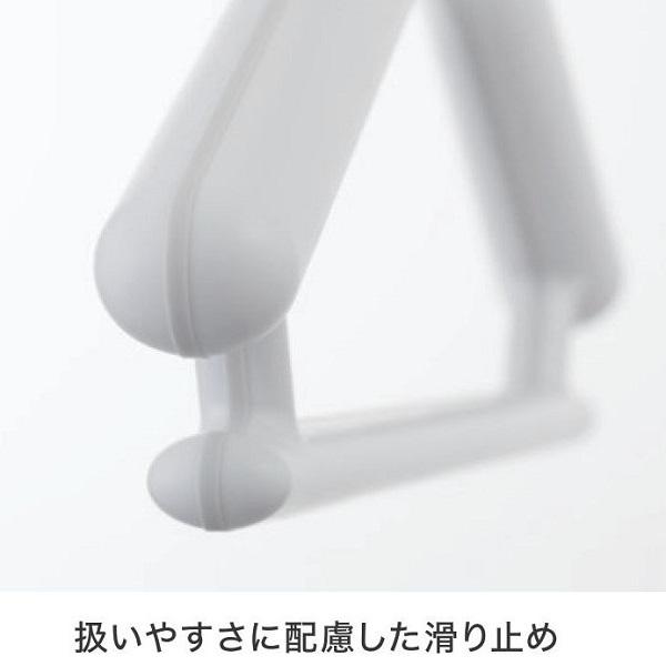 ハンガー 滑り止めがついた衣類ハンガー Mideline420（ホワイト）10個組 収納 ループフック バー アーチ形状 10本組 万能の画像