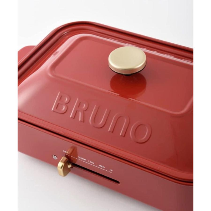Bruno ブルーノ コンパクトホットプレート 本体 プレート2種 たこ焼き おしゃれ Pink 緑 ベージュ ピンク 平面 おすすめ かわいい
