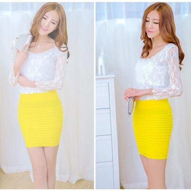 JUST CAVALLI ４０イエロー タイトスカート S kw00906.jpg