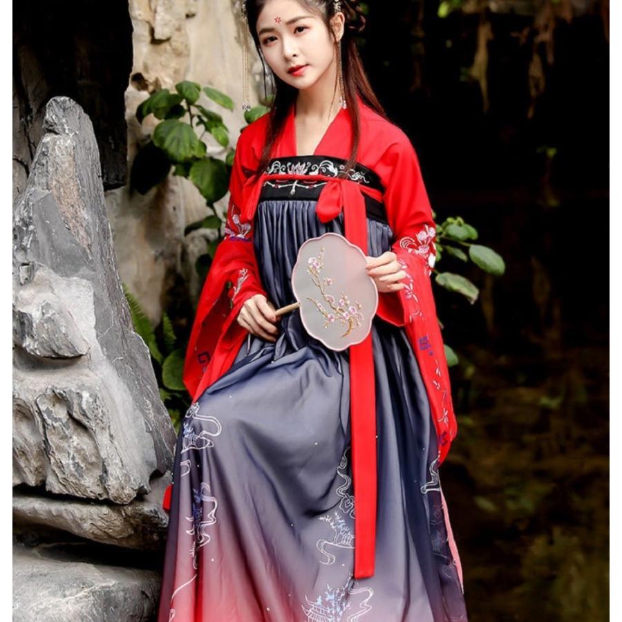 漢服 コスプレ 衣装 レディース 中国服 唐装 ハロウィン ステージ 宮廷