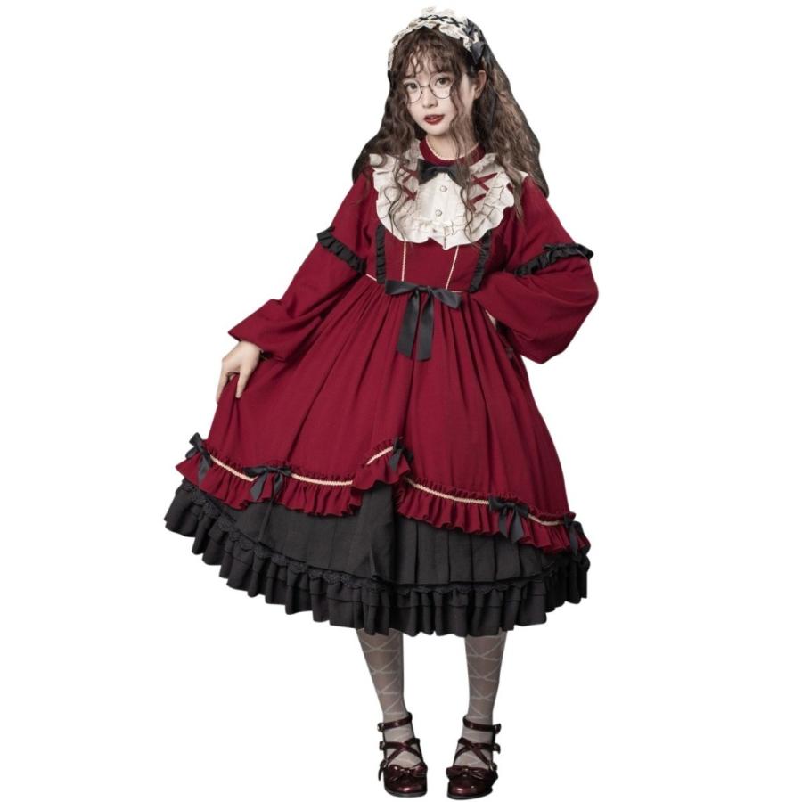 ゴスロリ コスプレ ワンピース ヘッドドレス クラシカルロリータ  