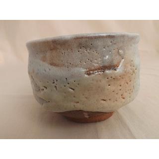 A-122 志野 抹茶茶碗  文部大臣奨励賞受賞作家 荒川明作 木箱付きの画像