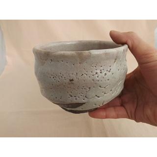 A-122 志野 抹茶茶碗  文部大臣奨励賞受賞作家 荒川明作 木箱付きの画像