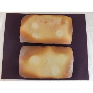 A-58 焼締 長方皿 2ヶセット 文部大臣奨励賞受賞作家 荒川明作 木箱付きの画像