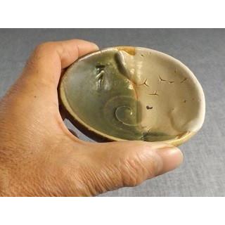 A-5 鳴海織部 ぐいのみ おちょこ  文部大臣奨励賞受賞作家　荒川明作 木箱付き_5