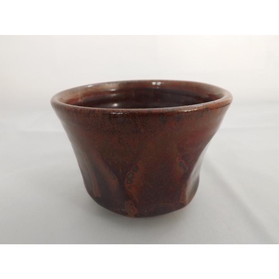 A-96  茜天目　焼酎杯　文部大臣奨励賞受賞作家　荒川明作 木箱付き
