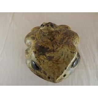 so-17 信楽焼き カエルの親子置物 蛙の置物 かえる 特大 : 焼物