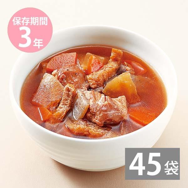 非常食 保存食 防災グッズ 防災用品 3年保存 備蓄 レトルト食品 長期保存 ロングライフ LLけんちん汁250g×45袋