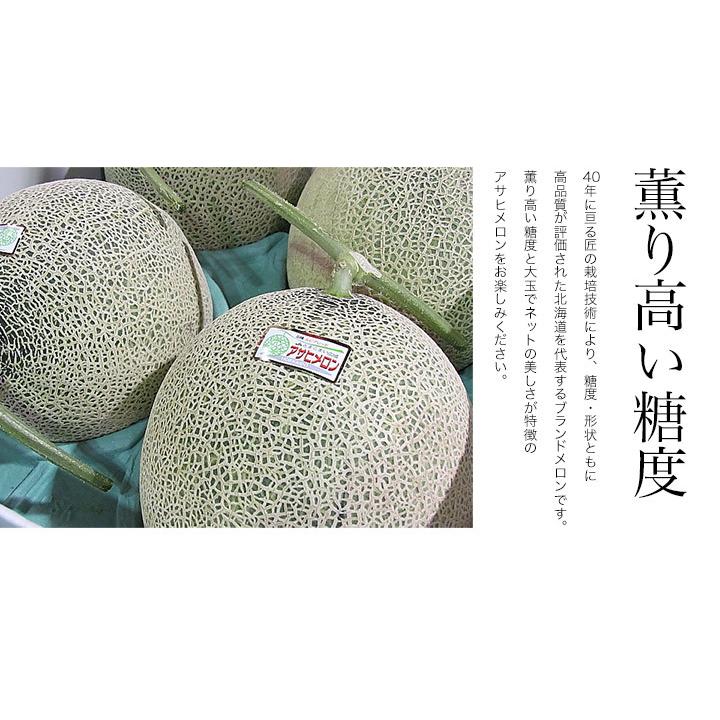 北海道アサヒメロン（赤肉）1玉 約1.6kg以上 : 本舗オンラインストア