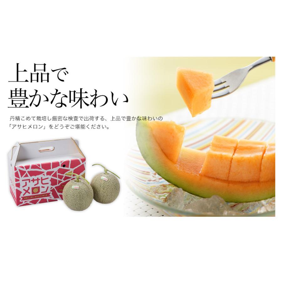 北海道アサヒメロン（赤肉）2玉 1.6kg以上 : 本舗オンライン