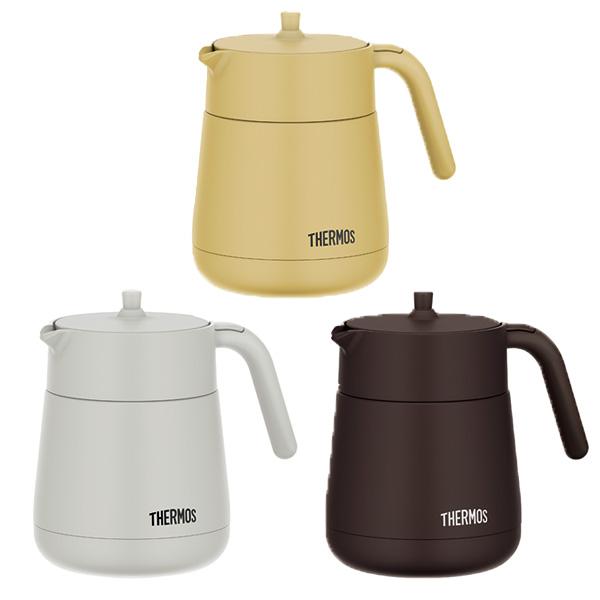 サーモス THERMOS 真空断熱ティーポット 0.7L/ライトグレー（TTE-700-LGY） 保温 保冷 お茶 茶こし 節約｜honpo-online｜07