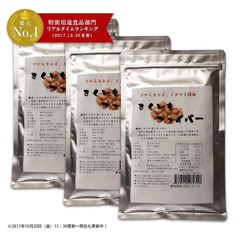 菊芋 粉 キクイモ きくいも パウダー 粉末 きくいもファイバー 150g×3