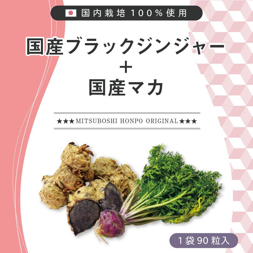 ブラックジンジャー マカ 黒ウコン クラチャイダム  サプリメント サプリ 国産ブラックジンジャー+国産マカ カプセル 90粒 約１ヶ月分 送料無料 | ブランド登録なし | 01