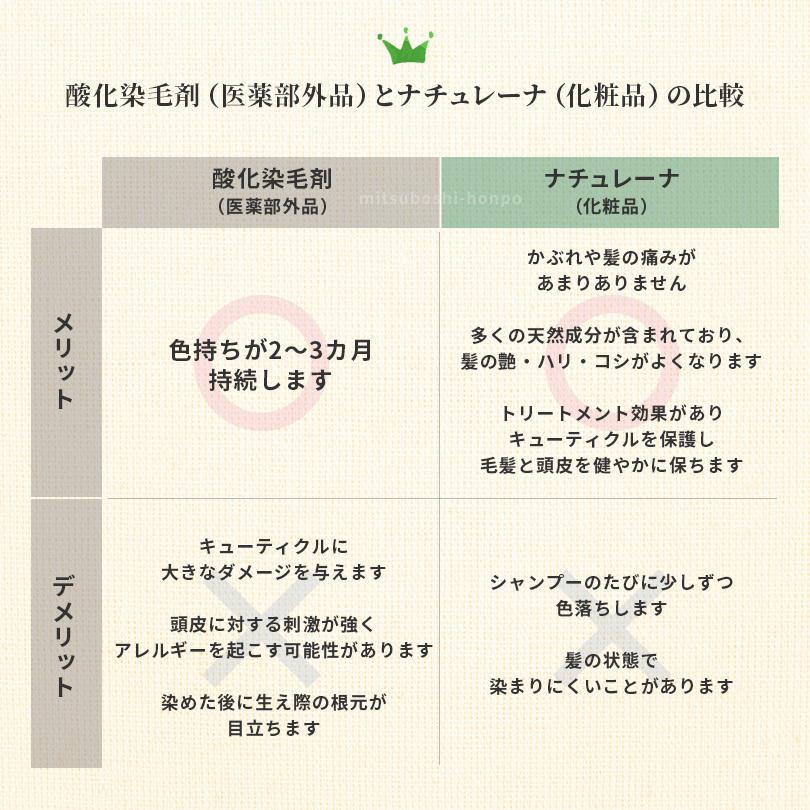 白髪染め ナチュレーナ ヘアカラーリングクリーム 3本セット ヘナ配合