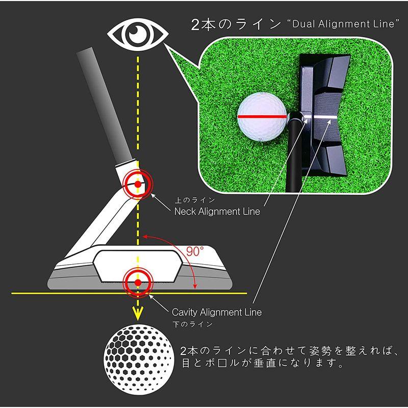 匿名！送料無料！ CROSSPUTT (クロスパット)Edge2.0 Golf Club Putter(ゴルフクラブパター0 Dual Alignment L 【PET6647631416】(23512円)