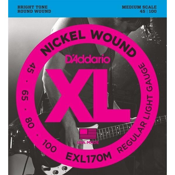 D'Addario XL NICKEL EXL170M Medium ダダリオ (ベース弦) (ネコポス)｜honten