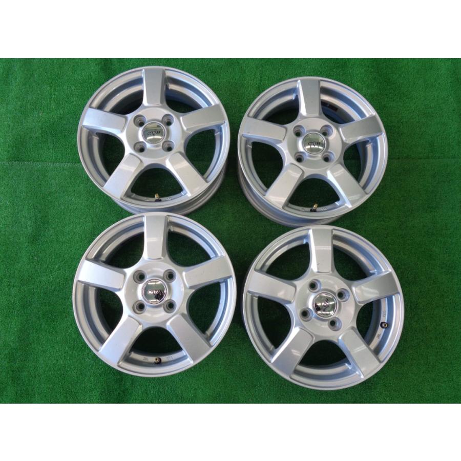 4.5J-14インチ 4H100 +53 CVW-01 中古 ホイール 4本 エブリィワゴン 