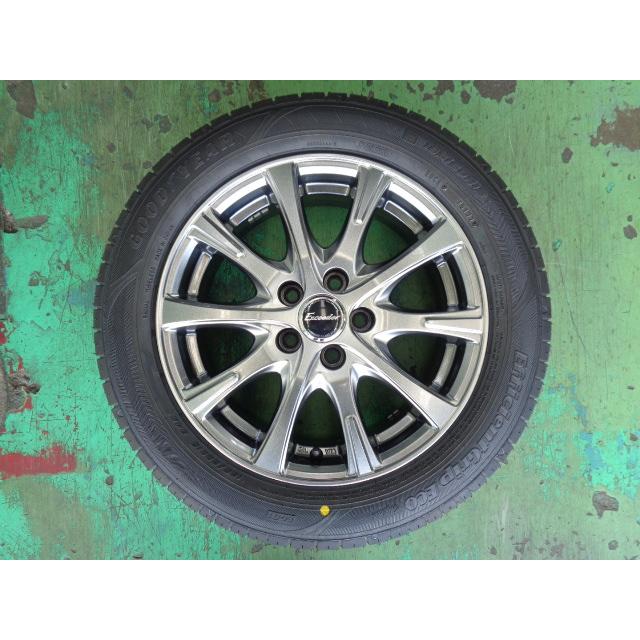 6J-15インチ 5H100 +43 エクシーダー 185/60R15 グッドイヤー 中古