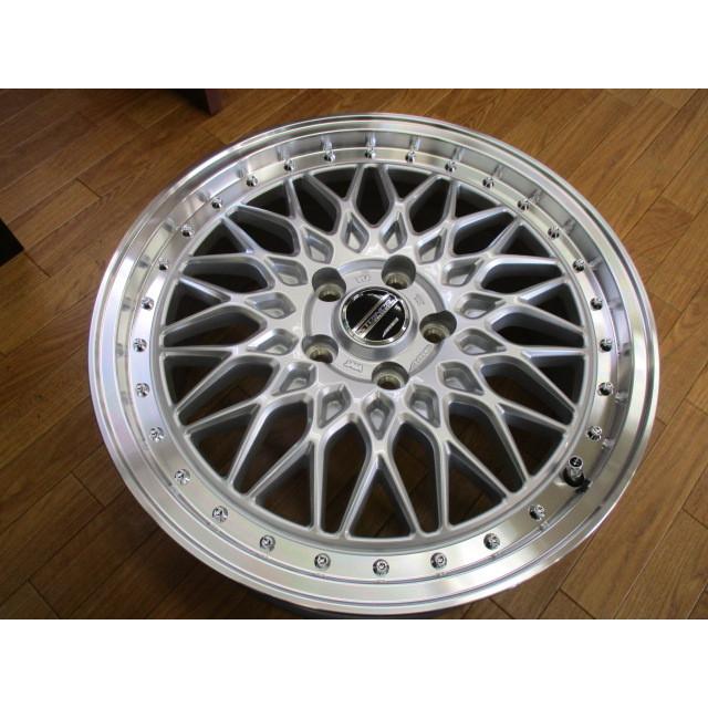 社外18インチアルミホイール共豊シュタイナーFTX タイヤ付き4本黒ナット付