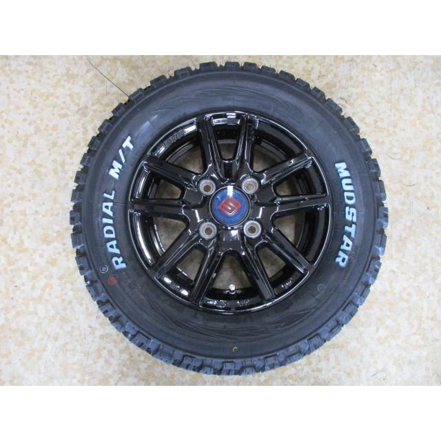 12インチ 軽トラ軽バン用 マッドスター付き新品セット! 145/80R12 80/78 6PR マッドスター 3.5-12 4H100 +45 ザインSS|hontenkayt|02