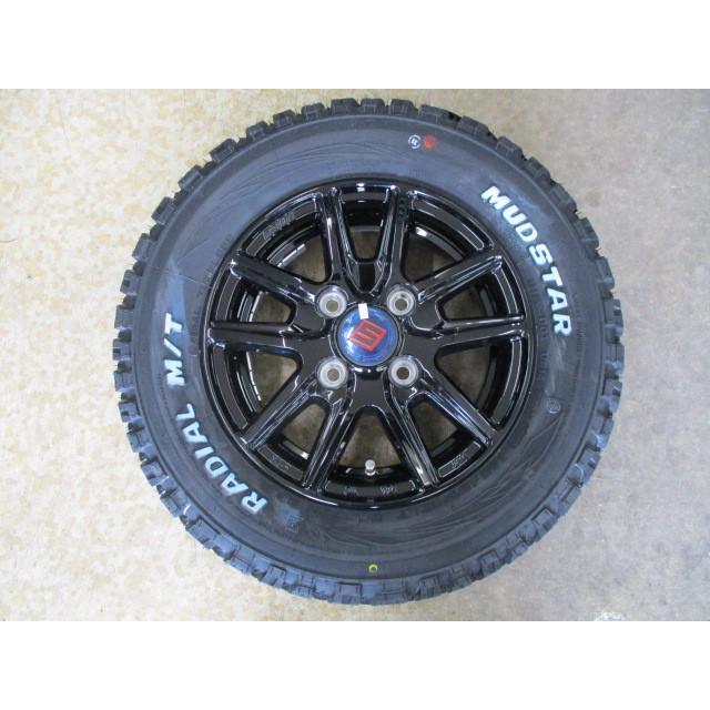 12インチ 軽トラ軽バン用 マッドスター付き新品セット! 145/80R12 80/78 6PR マッドスター 3.5-12 4H100 +45 ザインSS|hontenkayt|03