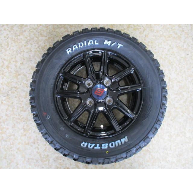 12インチ 軽トラ軽バン用 マッドスター付き新品セット! 145/80R12 80/78 6PR マッドスター 3.5-12 4H100 +45 ザインSS|hontenkayt|04
