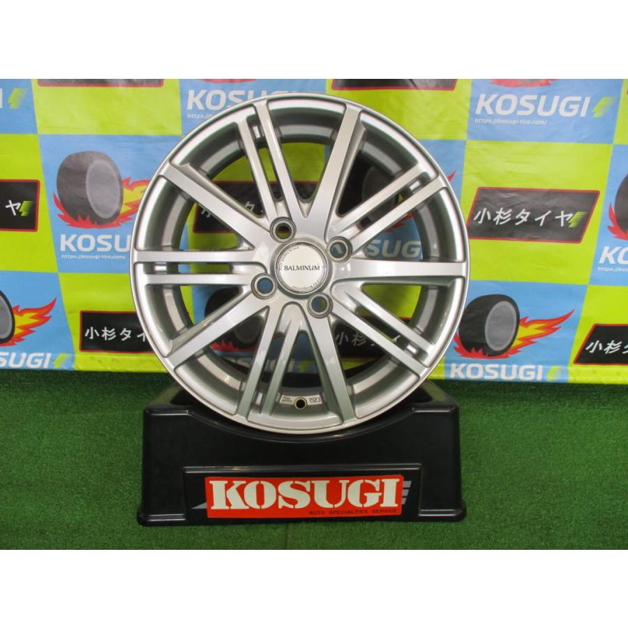 バルミナ 4.5J-15 4H100 +48 N-BOX N-ONEなど 中古ホイール 4本 【Y43 