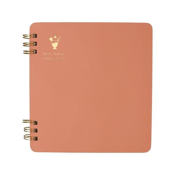 futairo　リングノート　ピンク×グレー(S:0040) | 
