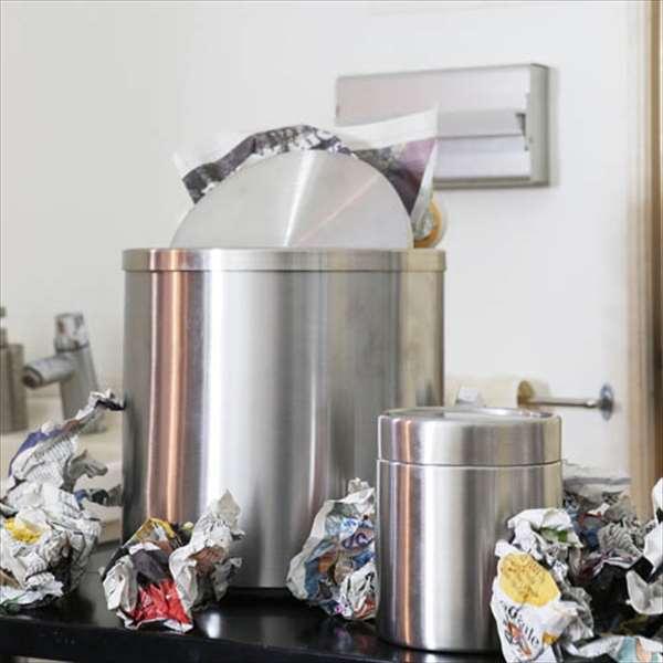 DULTON（ダルトン） DUST BIN ''TAMBOR'' SATIN FISH ダストビン