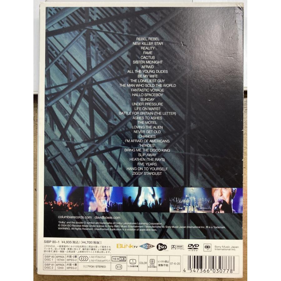 デヴィッド・ボウイ／リアリティ・ツアー 【中古DVD】 2枚組 DAVID BOWIE A REALITY TOUR SIBP 80-1 ...