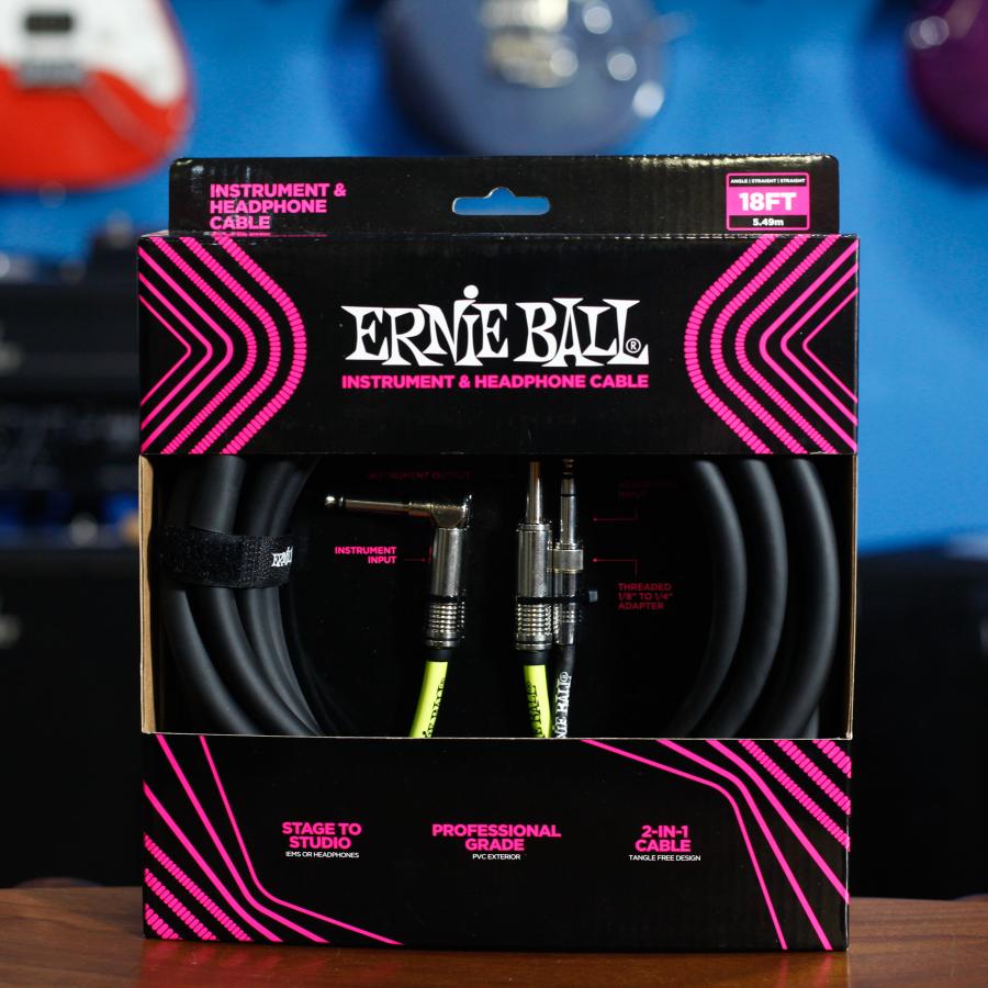 ERNIE BALL / INSTRUMENT AND HEADPHONE CABLE 18FT / 約5.4m / P06411 / ギター