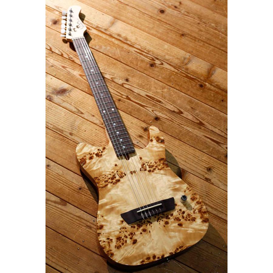Crews Maniac Sound クルーズマニアックサウンド / Six Nylon / Burl Poplar Top / Natural/ エレクトリックナイロンギター 渋谷店在庫品の画像
