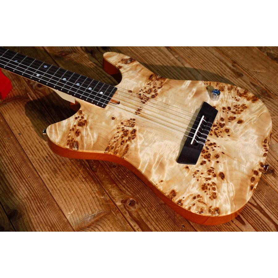 Crews Maniac Sound クルーズマニアックサウンド / Six Nylon / Burl Poplar Top / Natural/ エレクトリックナイロンギター 渋谷店在庫品の画像