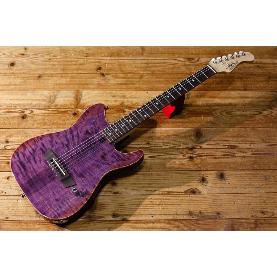 Crews Maniac Sound クルーズマニアックサウンド / Six Nylon / Quilted Maple Top / Purple / エレクトリックナイロンギター 渋谷店在庫品の画像