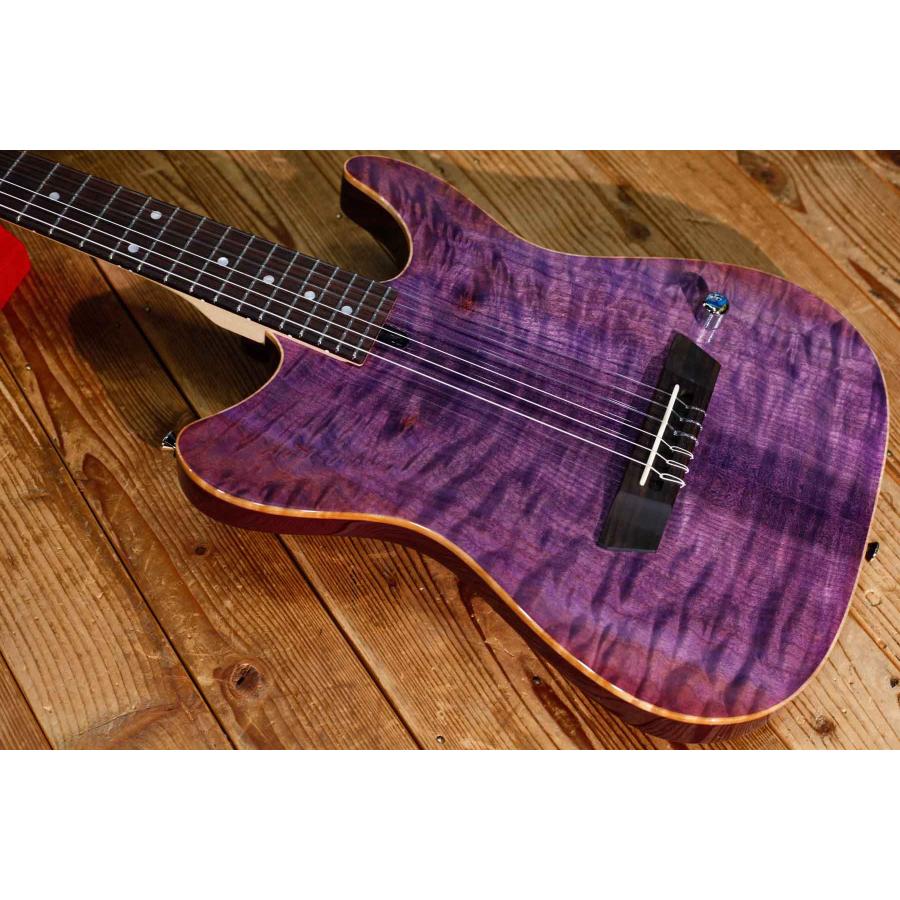Crews Maniac Sound クルーズマニアックサウンド / Six Nylon / Quilted Maple Top / Purple / エレクトリックナイロンギター 渋谷店在庫品の画像