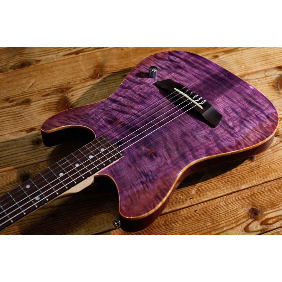 Crews Maniac Sound クルーズマニアックサウンド / Six Nylon / Quilted Maple Top / Purple / エレクトリックナイロンギター 渋谷店在庫品の画像